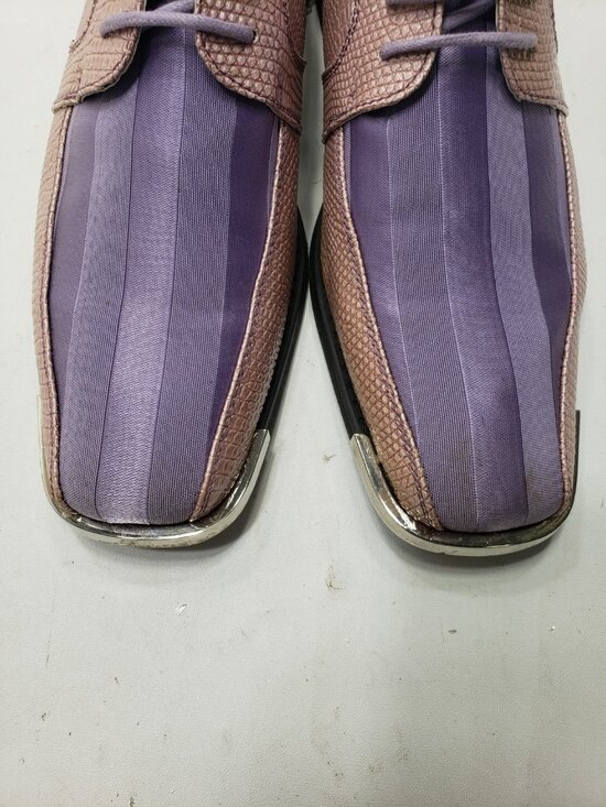Viotti 163ST-058 Men’s Purple Textured Square Toe Dress Shoes Size 8.5 main image 10